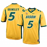 North Dakota State Bison 5 Robbie Grimsley Gold College Football Jersey Dzhi,baseball caps,new era cap wholesale,wholesale hats
